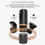 Portable Espresso Coffee  Machine  Nespresso OriginalLine Capsule Or Ground Coffee